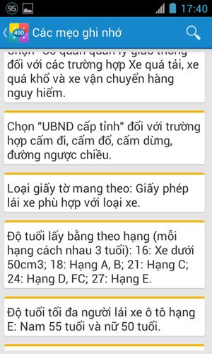 Ứng Dụng 450 Câu Hỏi Thi Sát Hạch Lý Thuyết Lái Xe B2